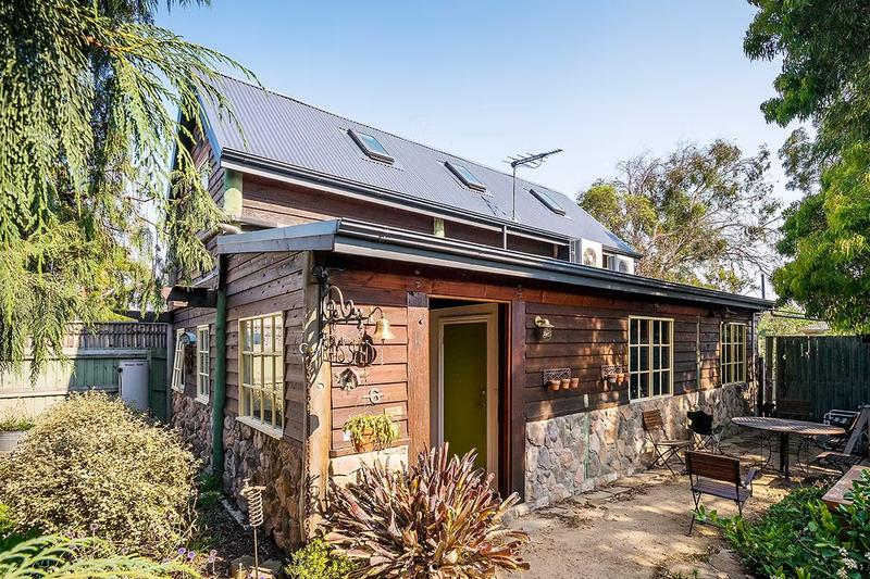 The outside of a garage conversion project