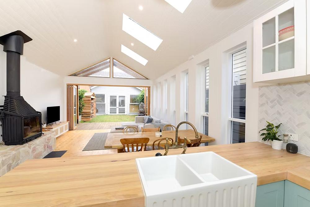 Extension at rear of house