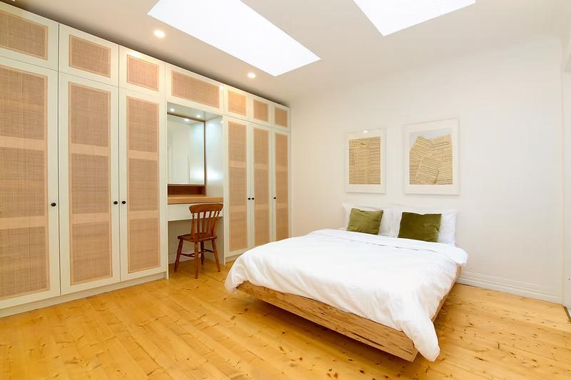 Bedroom with wardrobe units