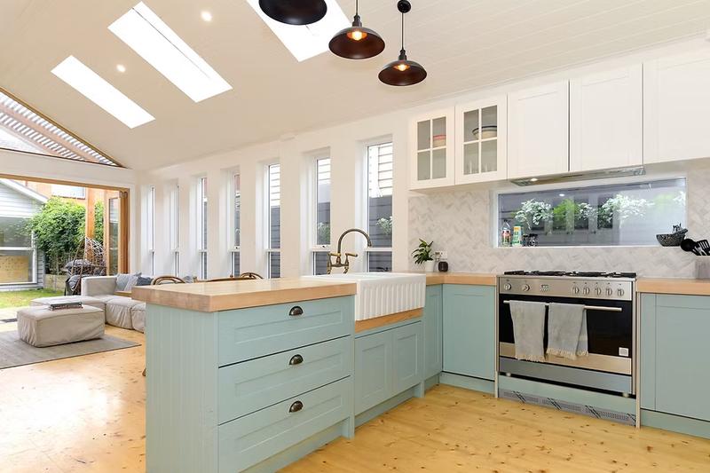 Extension with skylights