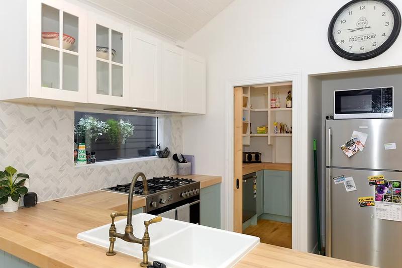 Kitchen with butlers sink