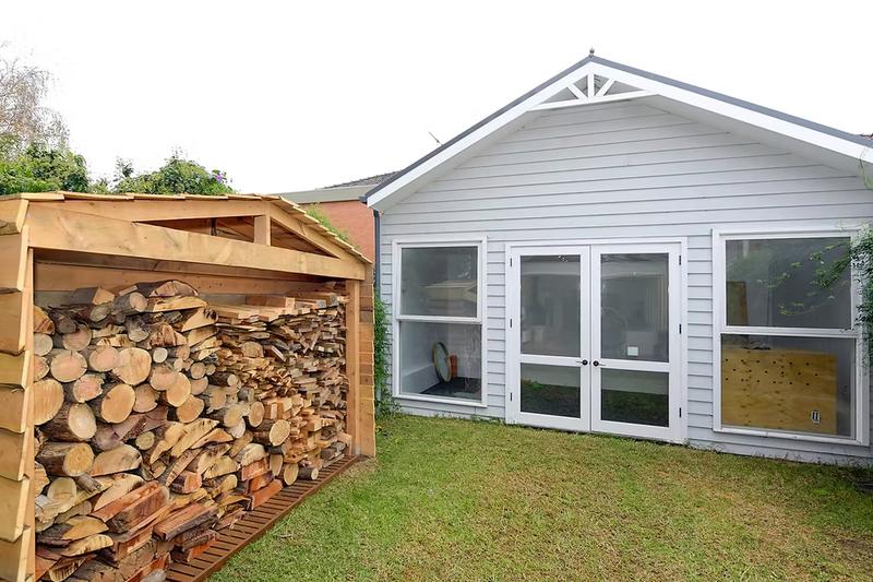 Wood store and backyard studio