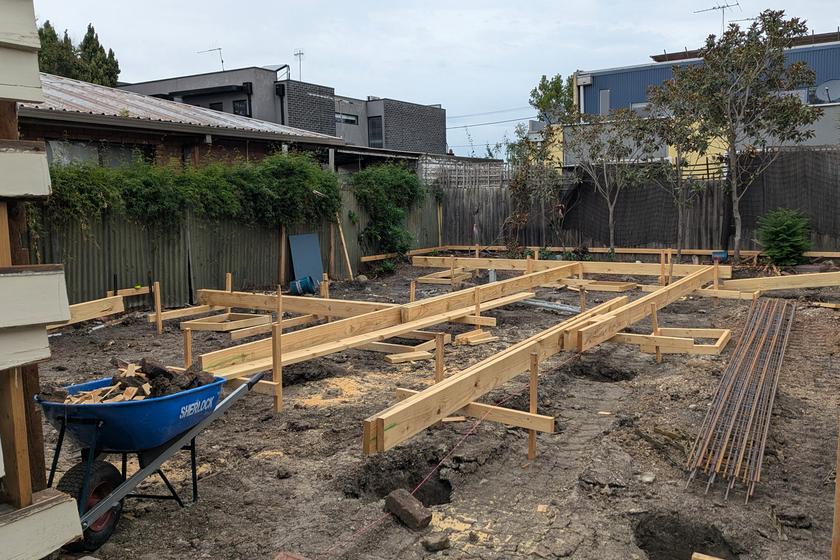 Backyard building project starting