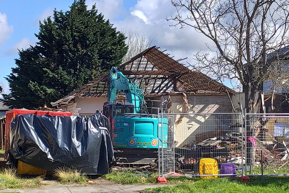 Home demolition ready for rebuild