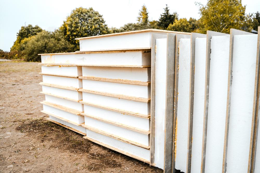 SIP panels ready for construction